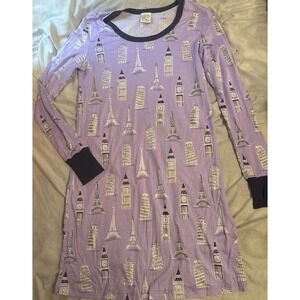 Nite Nite‎ Munki Munki S Purple Nightgown European Vacation Paris Rome England
